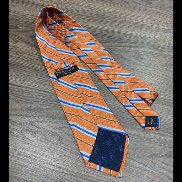 Jos A Bank Accessories Jos A Bank Burnt Orange Blue Stripe Tie Poshmark